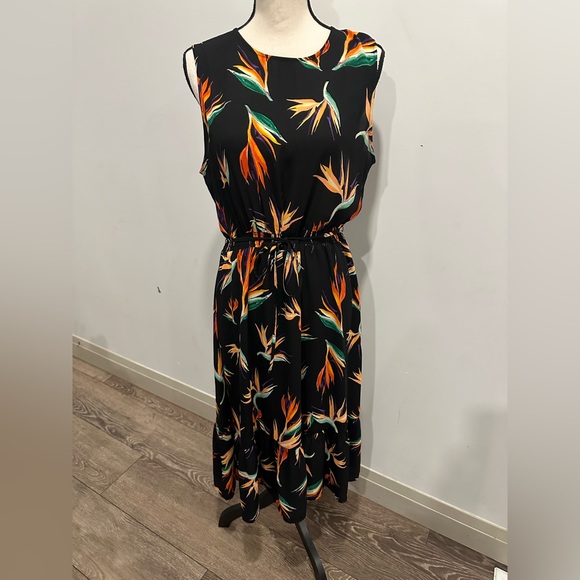 Massimo Dresses & Skirts - SOLD Massimo bird of paradise colourful black maxi dress floral abstract LARGE